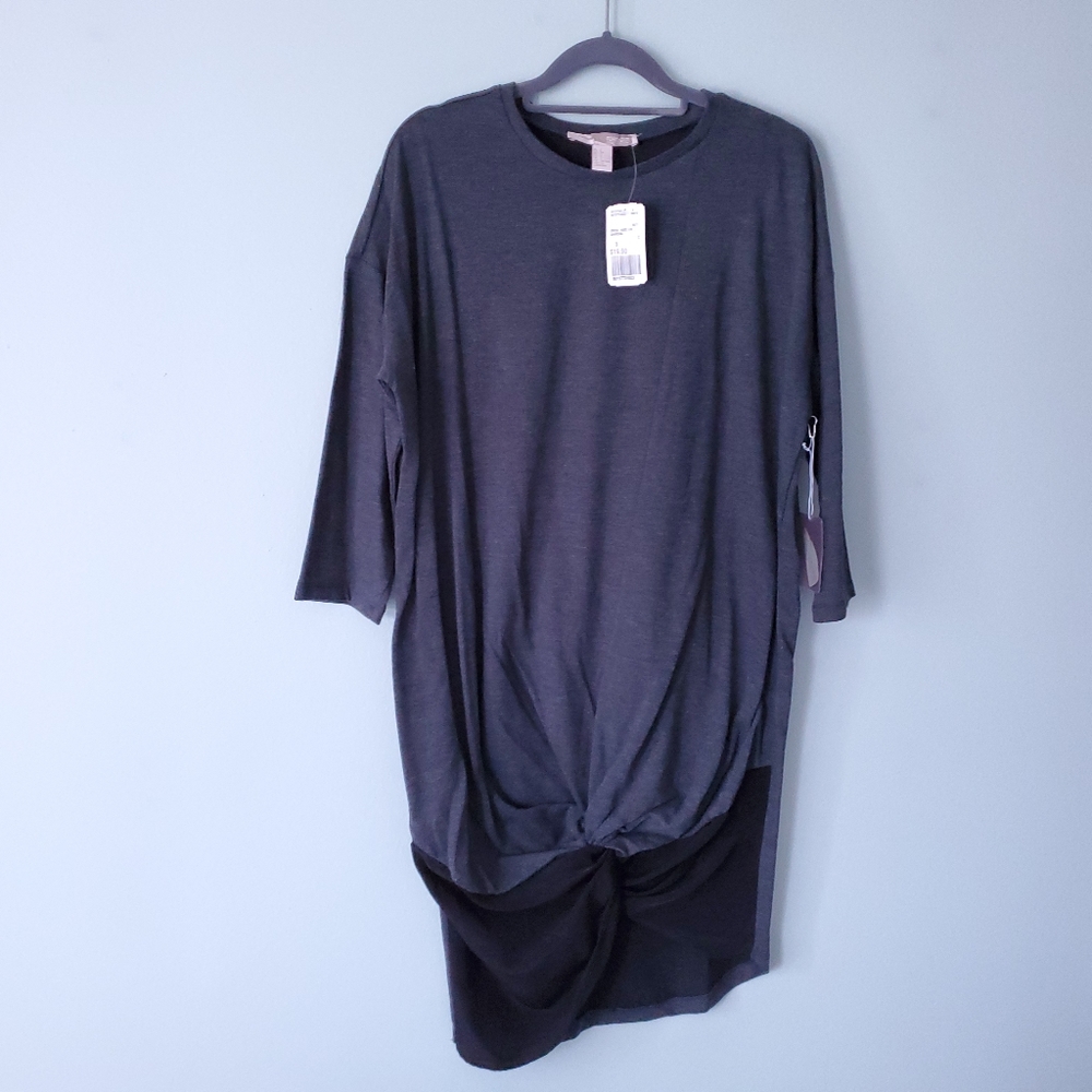 Twisted-Front Sweatshirt Dress - Picture 2 of 6